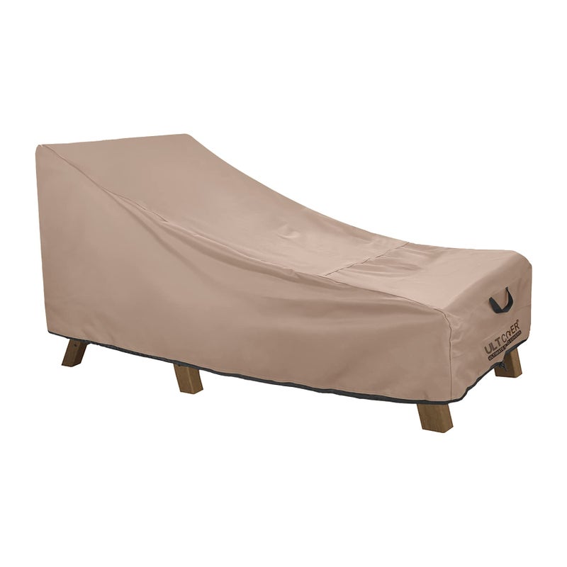 ULTCOVER Waterproof Patio Lounge Chair Cover Heavy Duty Outdoor Chaise Lounge Covers - 68L x 30W x 30H inch Brown - Image 1